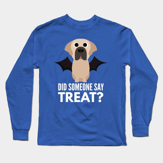 St Bernard Halloween Trick or Treat Long Sleeve T-Shirt by DoggyStyles